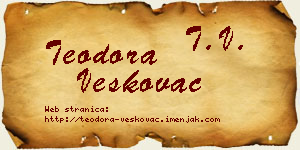 Teodora Veškovac vizit kartica
